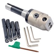 Hhip Indexable Tool Set With 2" Boring Head R8 Shank & 4 Boring Bars 1001-0201